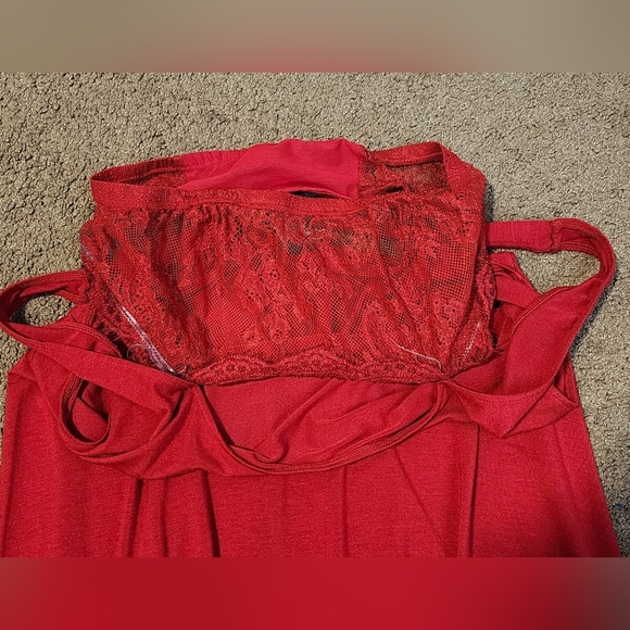 Red Halter Lace Tunic, Women's XS - Picture 4 of 7